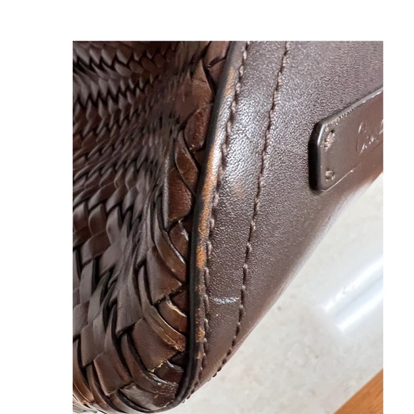Cole Haan Genevieve Weave Triangle Bag Cole Haan Woven Leather Purse - Picture 13 of 13